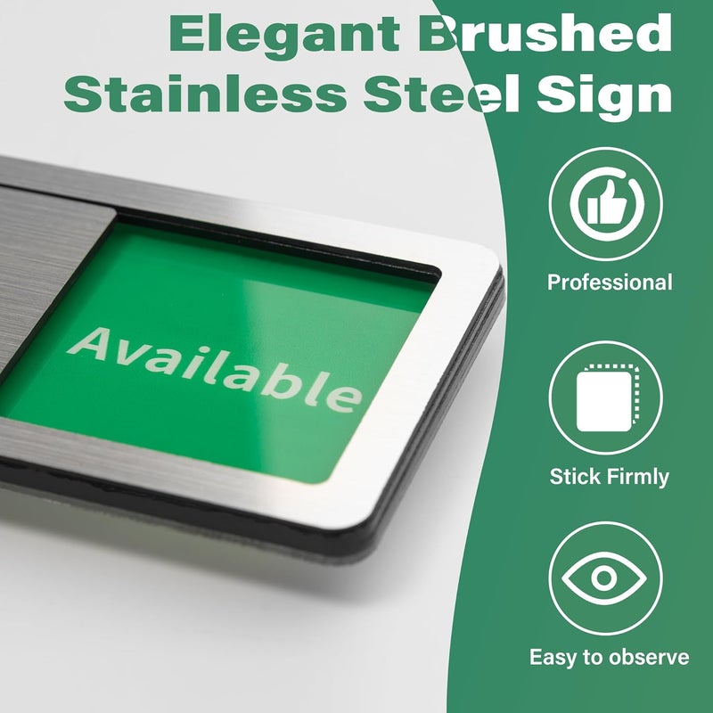 Abudada Psychologist Office Door Sign,Do Not Disturb- In Use/Available Slider Signs for Counseling Centers,In Session Door Sign for Therapists - Image 3